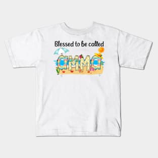 Blessed To Be Called Amma Summer Beach Happy Mother's Kids T-Shirt